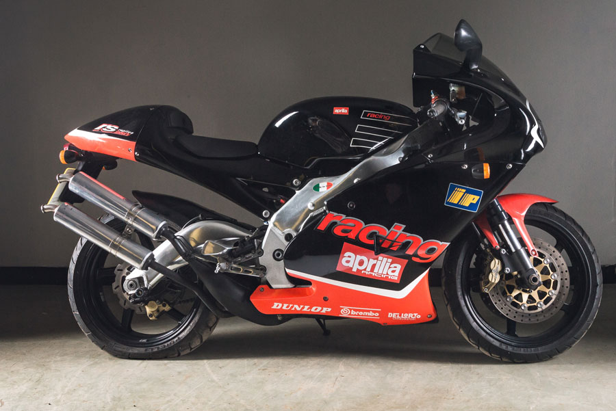 A 1999 Aprillia RS250 Race Replica motorcycle